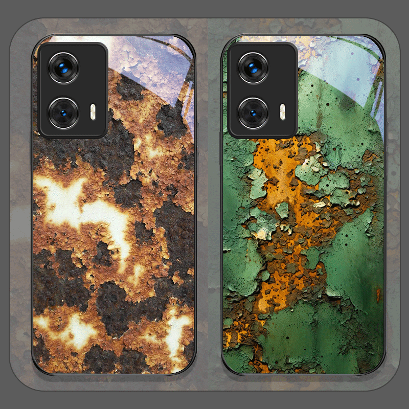 Phone Cases Metal - 창의적인 녹슨 금속 표면 패턴 강화
