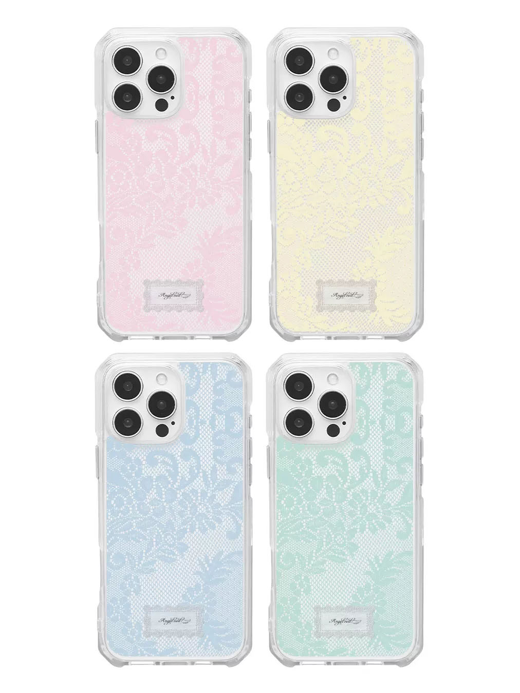 Phone Cases Girly - 한국 인스 컬러 레이스 스윗 걸