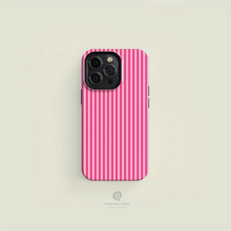 Buy Phone Cases - 핑크색 바탕에 핑크색 줄무늬가 있는 튼튼한