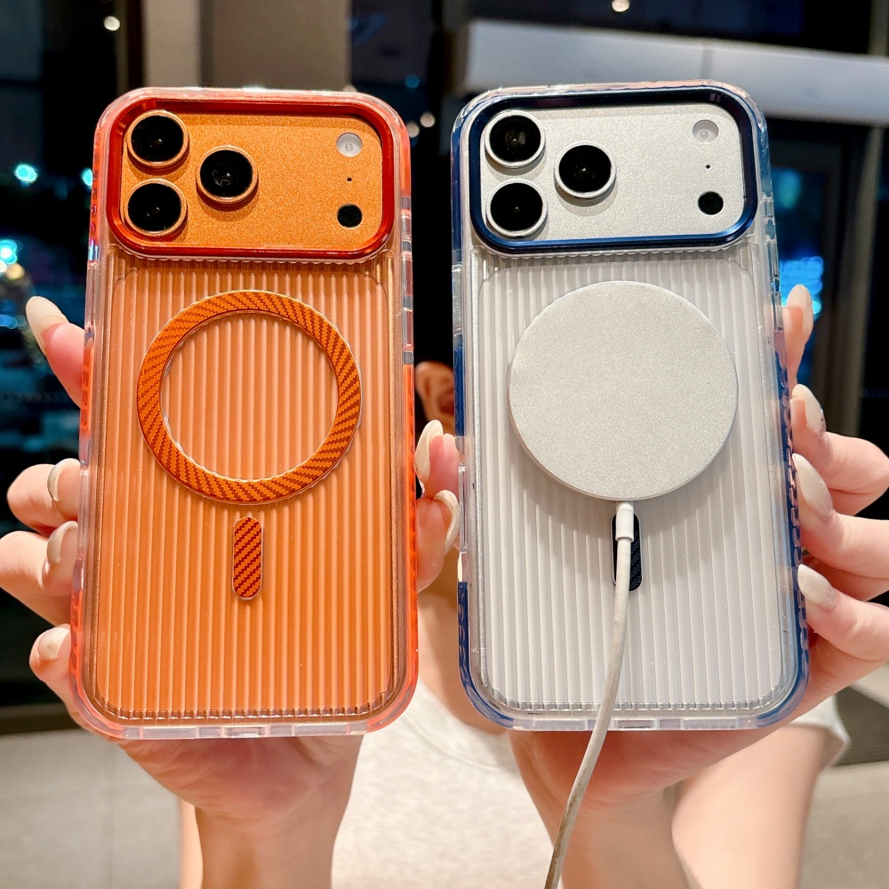 Phone Cases With Camera Cover - MagSafe 마그네틱 폰 케이스용 세로 줄무늬