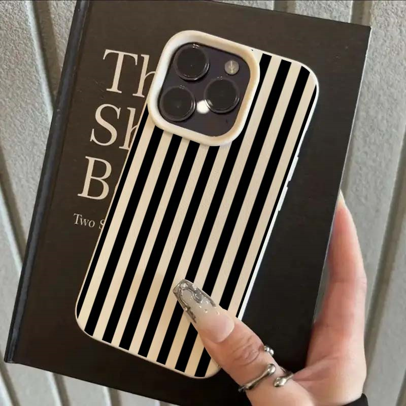 Phone Cases Otterbox - 화려한 스트라이프 미니멀리스트 INS 커플 폰
