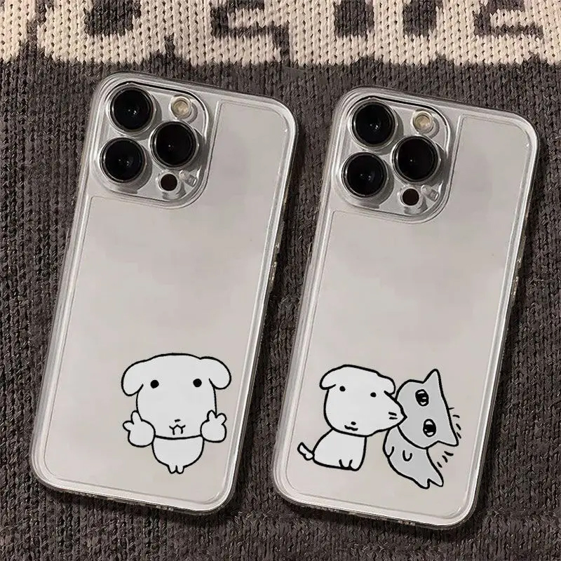 Phone Cases Y2K - 새로운 한국 귀여운 강아지 고양이 커플