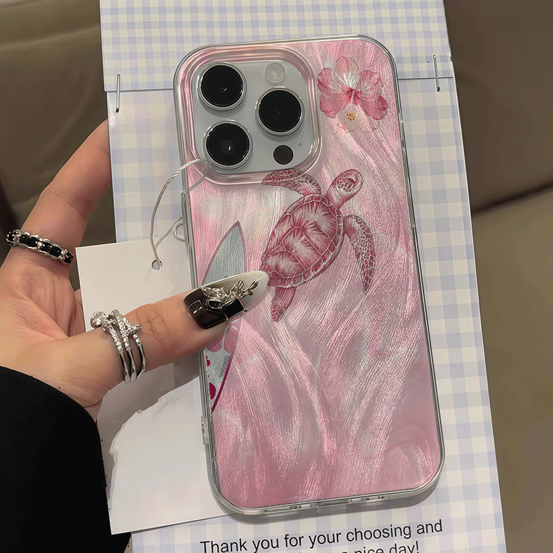 Phone Cases With Camera Cover - 웨이브 배경 여름 바다 휴대폰 케이스