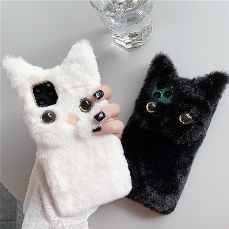 3D 귀여운 만화 고양이 털 플러시 폰 케이스 아이폰  - Phone Cases Iphone 15 Pro Max 리뷰 및 가격