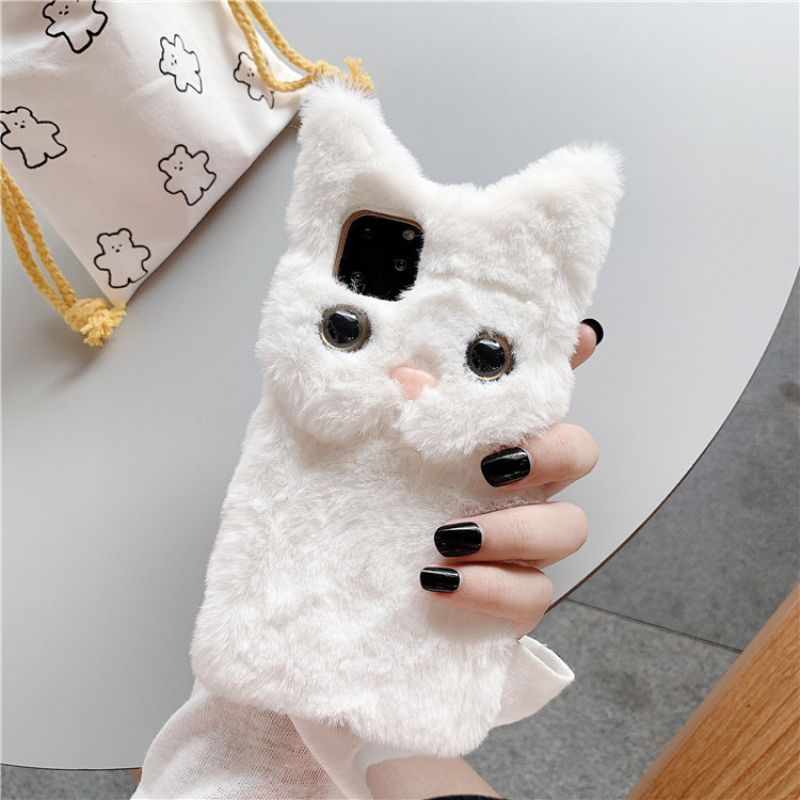 3D 귀여운 만화 고양이 털 플러시 폰 케이스 아이폰  - Phone Cases Iphone 15 Pro Max 리뷰 및 가격