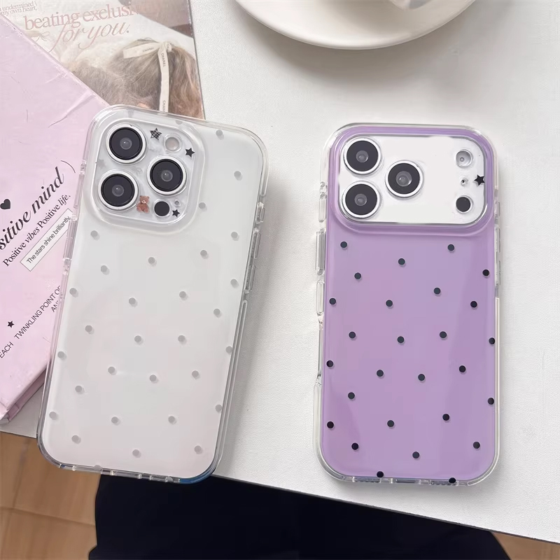 한국 인스타걸 심플 퍼플 물방울 무늬 만화 귀여운 폰  - Phone Cases Girly 리뷰 및 가격