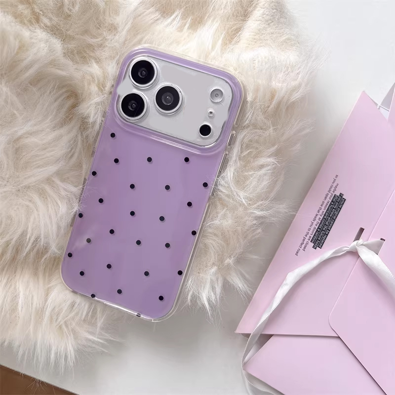 한국 인스타걸 심플 퍼플 물방울 무늬 만화 귀여운 폰  - Phone Cases Girly 리뷰 및 가격