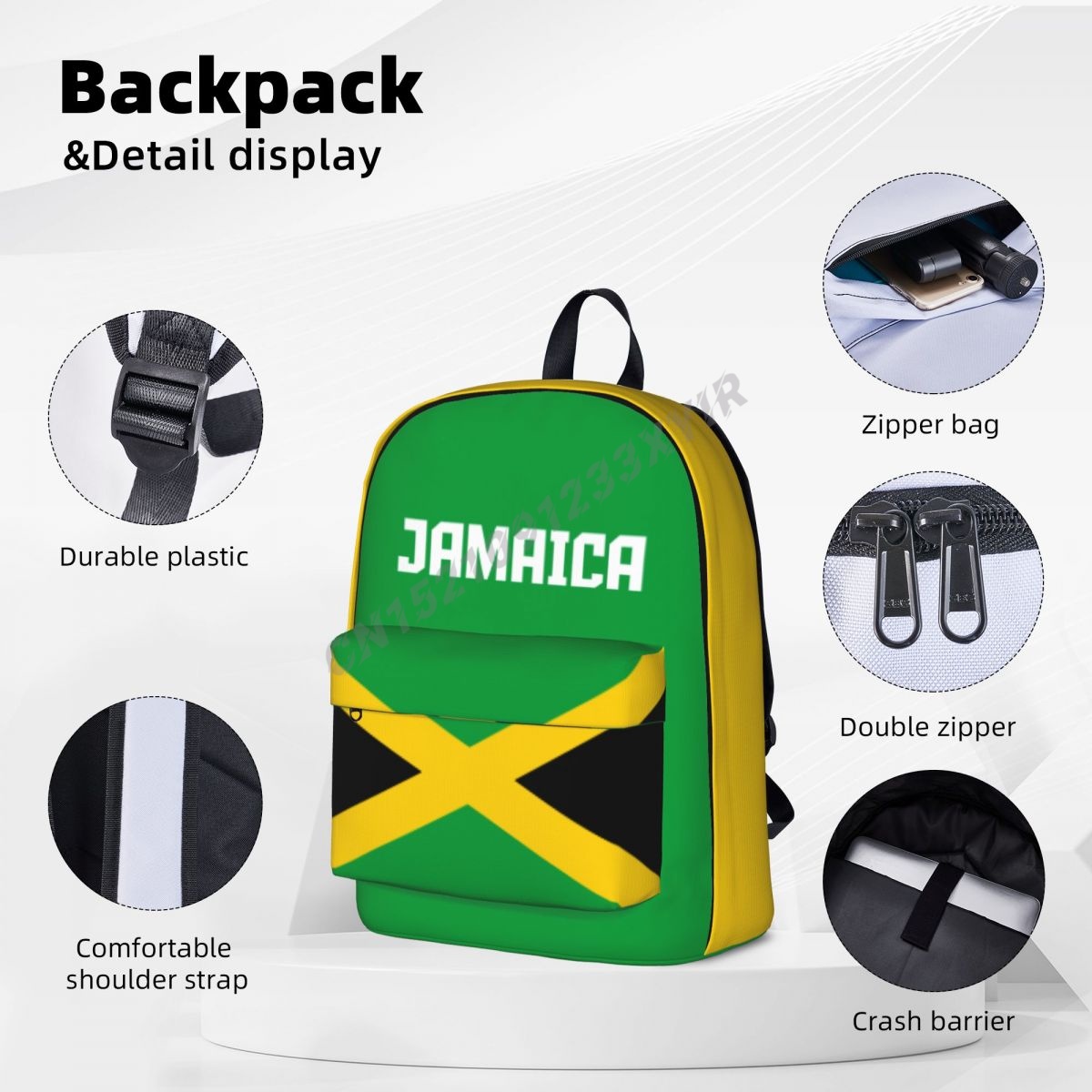 유니섹스 배낭 자메이카 국기 자메이카 스티치 Schoo - Phone Cases Jamaica 리뷰 및 가격