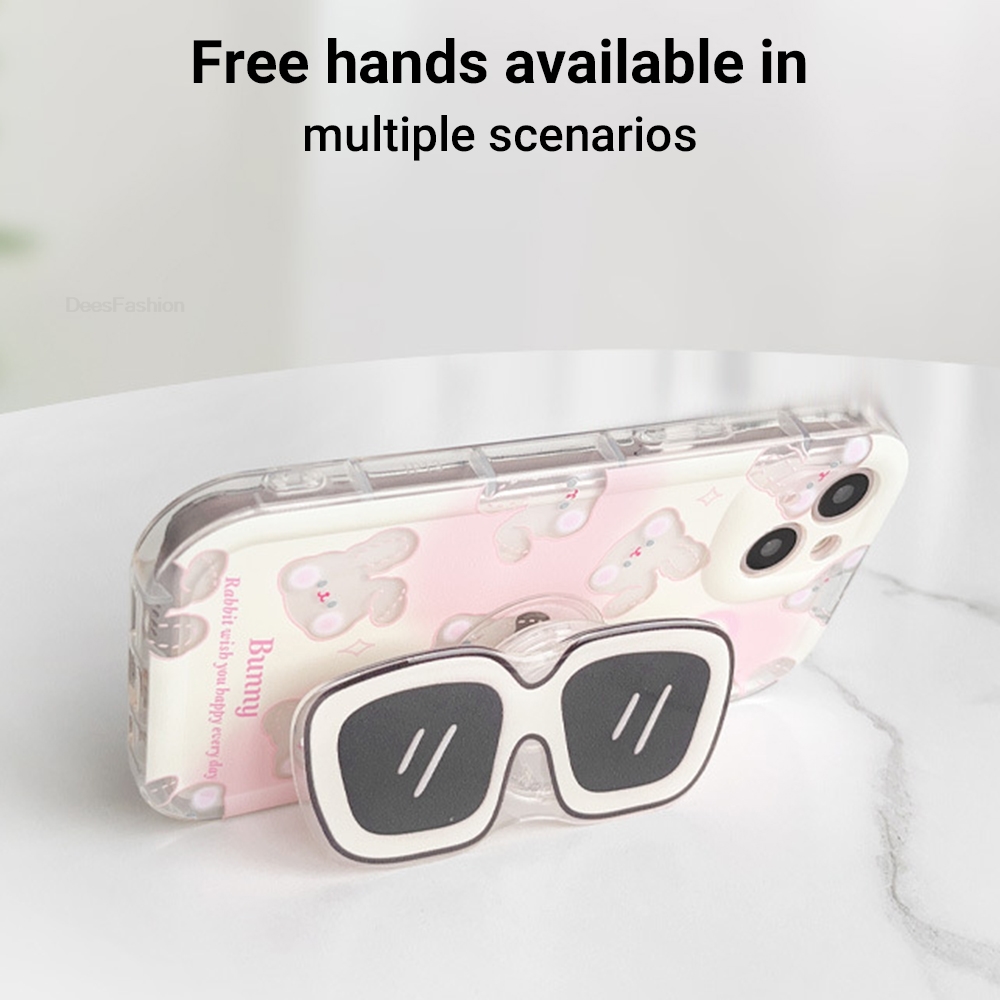 귀여운 만화 멋진 세련된 안경형 폰 홀더 그립톡 아이폰 - Phone Cases Girly 리뷰 및 가격