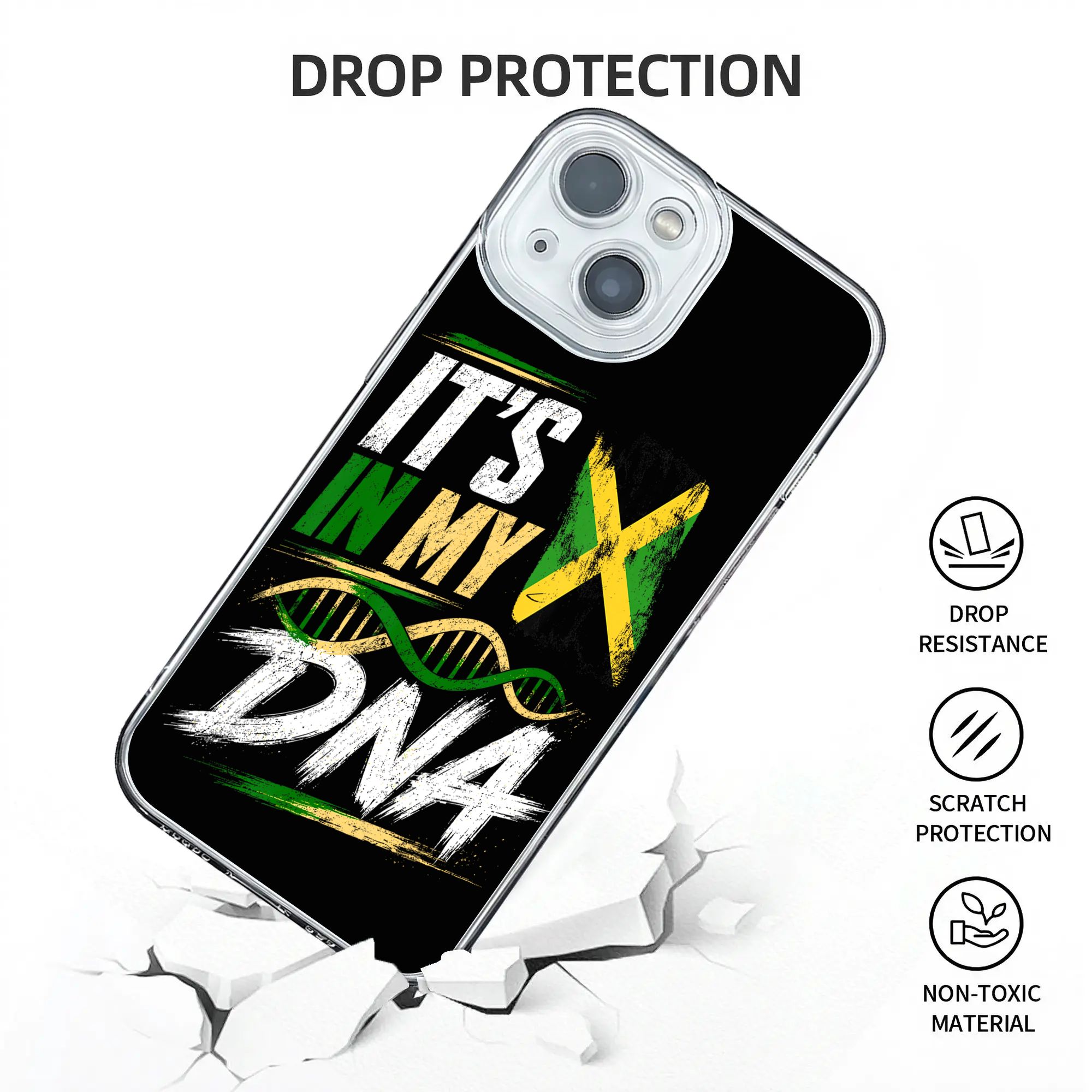 새로운 아머 범퍼 자메이카 DNA 자메이카 국기 디자인 - Phone Cases Jamaica 리뷰 및 가격