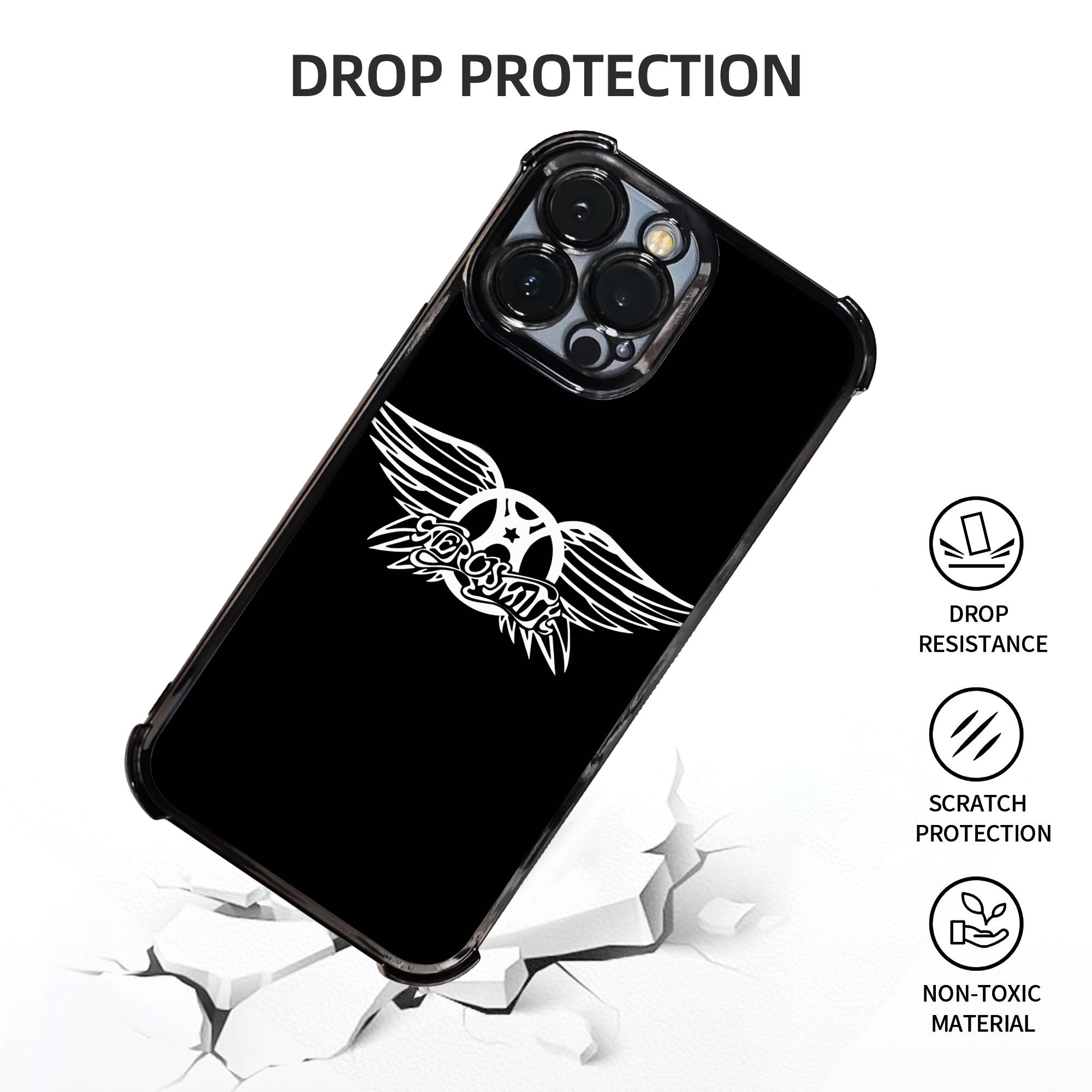 밴드 록 메탈 폰 케이스 에어로스미스 전기도금 공정 아 - Phone Cases Metal 리뷰 및 가격