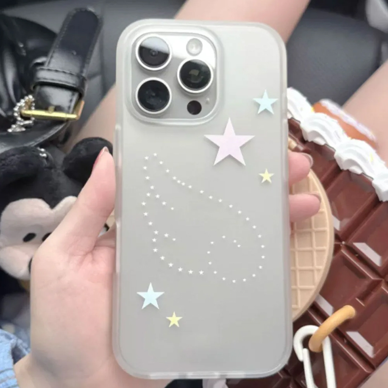 심플 엔젤 화이트 폴카 도트 투명 무광 폰 케이스 아이 - Matte Frosted Case 리뷰 및 가격
