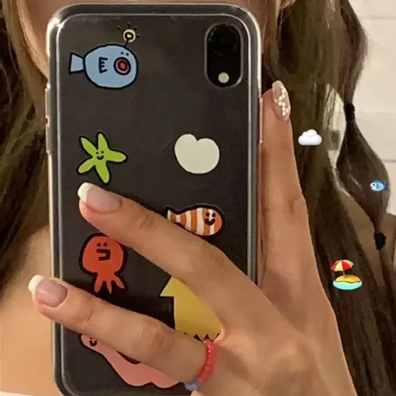 귀여운 바다 생물 디자인의 아이폰 16 15 14 13 - Phone Cases Y2K 리뷰 및 가격