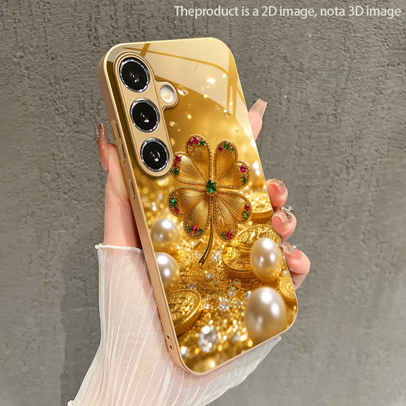 화려한 보석 네잎 패턴 2D 폰 케이스 (삼성 S26  - Phone Cases Metal 리뷰 및 가격