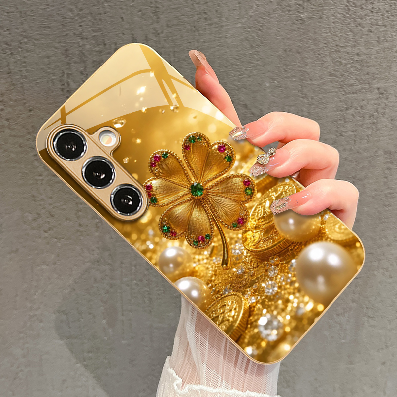 화려한 보석 네잎 패턴 2D 폰 케이스 (삼성 S26  - Phone Cases Metal 리뷰 및 가격