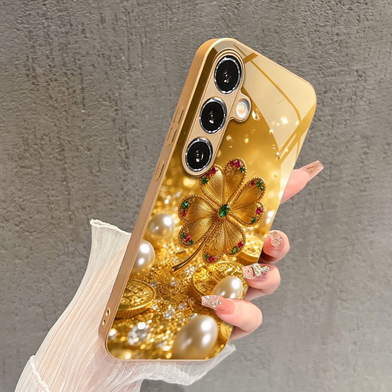 화려한 보석 네잎 패턴 2D 폰 케이스 (삼성 S26  - Phone Cases Metal 리뷰 및 가격