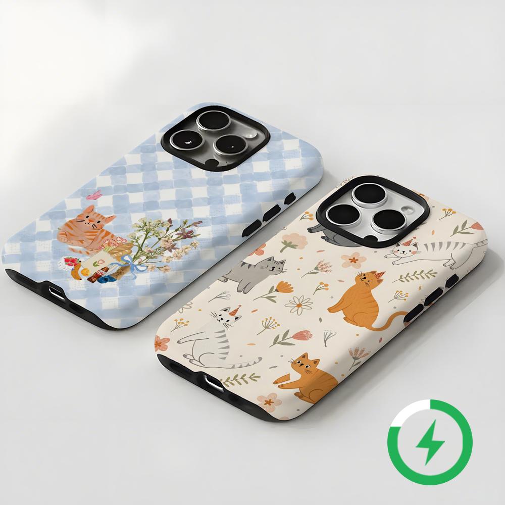 귀여운 고양이와 강아지 마그네틱 2-in-1 광택 케이 - Phone Cases Iphone 15 Pro Max 리뷰 및 가격