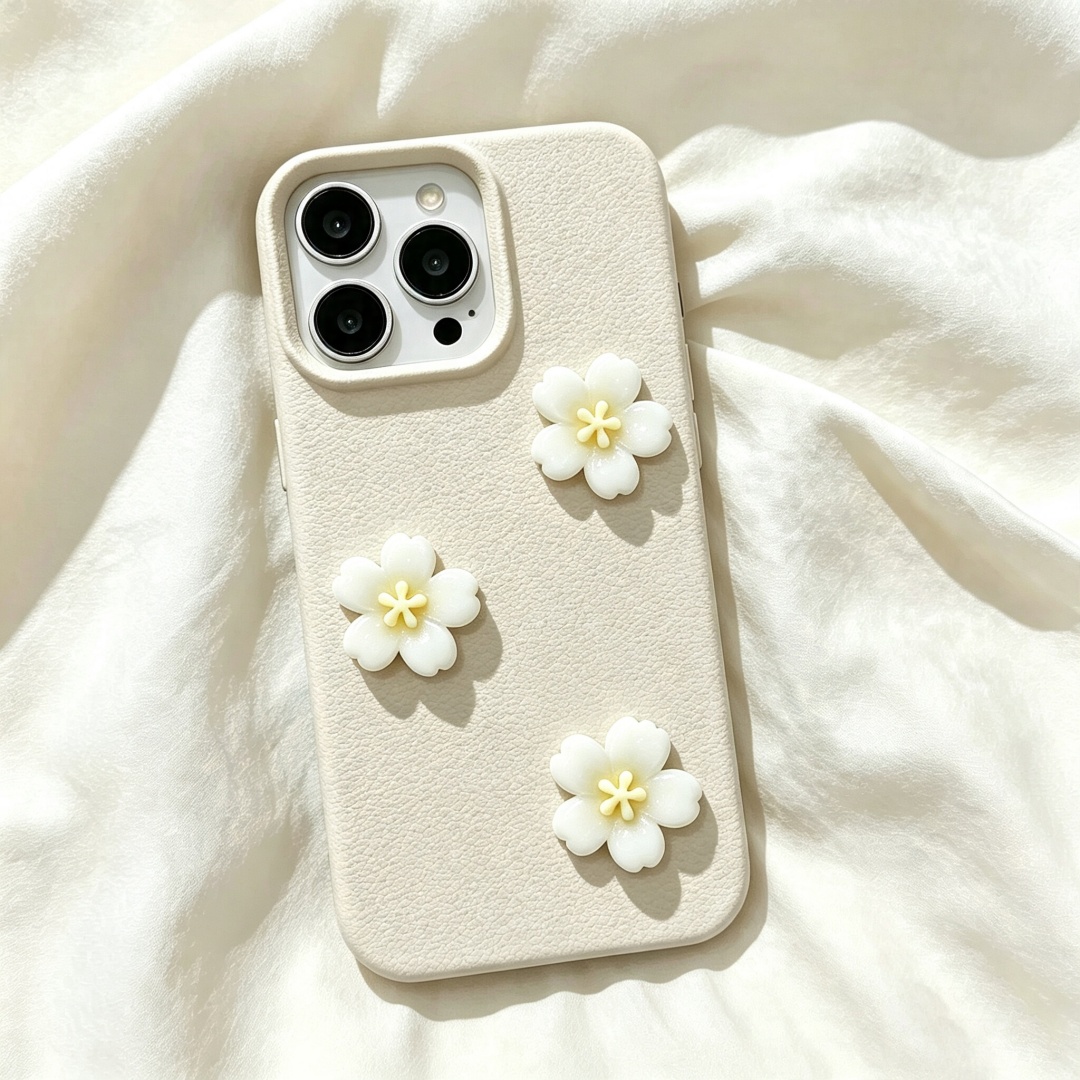 걸리쉬 3D 벚꽃 소프트 폰 케이스 아이폰 17 14  - Phone Cases Girly 리뷰 및 가격