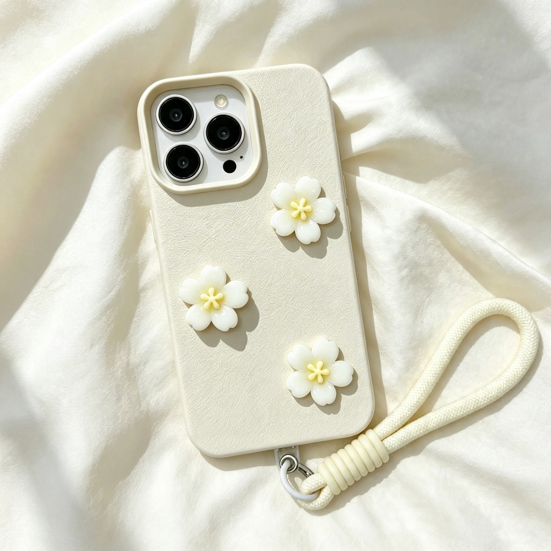 걸리쉬 3D 벚꽃 소프트 폰 케이스 아이폰 17 14  - Phone Cases Girly 리뷰 및 가격