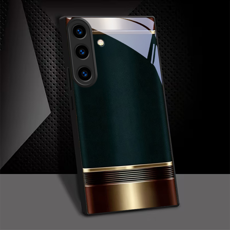 고급스러운 레트로 메탈 프레임 블랙 글래스 폰 케이스  - Phone Cases Metal 리뷰 및 가격
