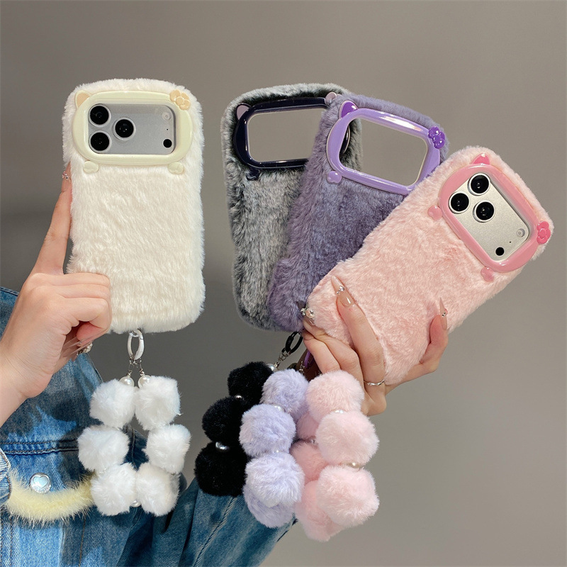 고급 솔리드 컬러 퍼리 플러시 폰 케이스 (아이폰 17 - Phone Cases Iphone 15 Pro Max 리뷰 및 가격