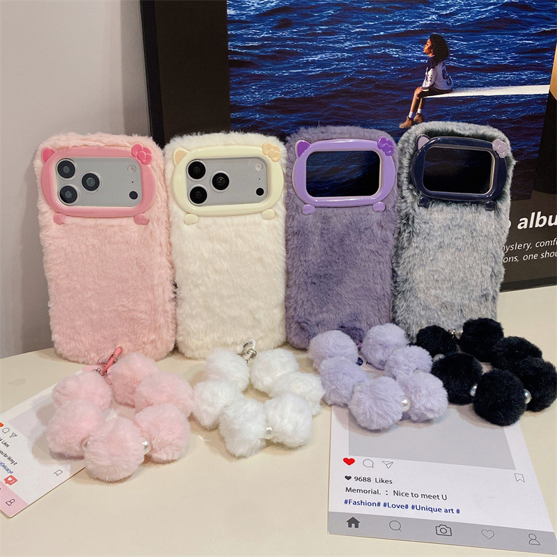 고급 솔리드 컬러 퍼리 플러시 폰 케이스 (아이폰 17 - Phone Cases Iphone 15 Pro Max 리뷰 및 가격