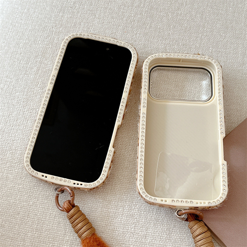 럭셔리 다이아몬드 장식 레오파드 프린트 플러시 폰케이스 - Phone Cases Apple 리뷰 및 가격