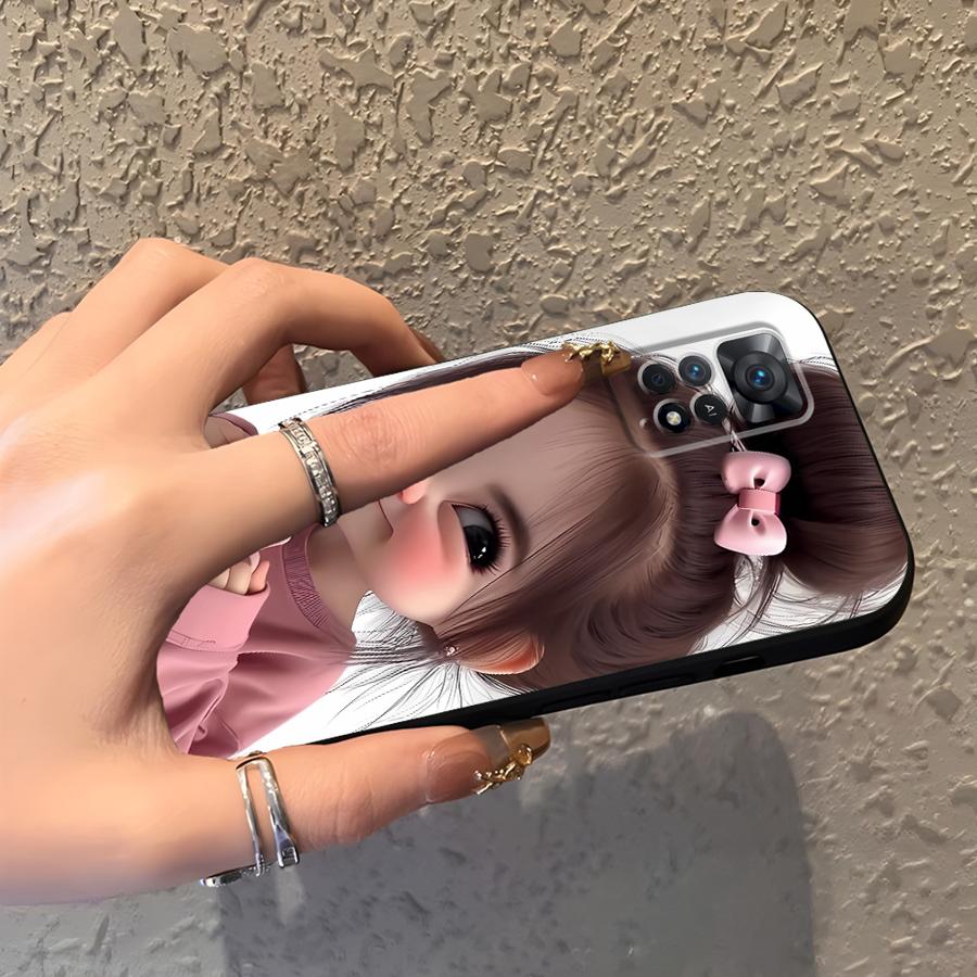 만화 소녀 패턴 푼다 폰 커버 케이스 (샤오미 레드미  - Phone Cases Girly 리뷰 및 가격
