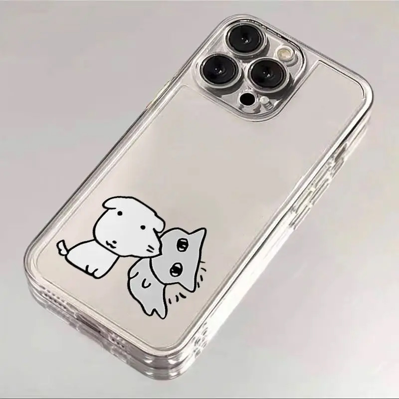 새로운 한국 귀여운 강아지 고양이 커플 투명 폰 케이스 - Phone Cases Y2K 리뷰 및 가격