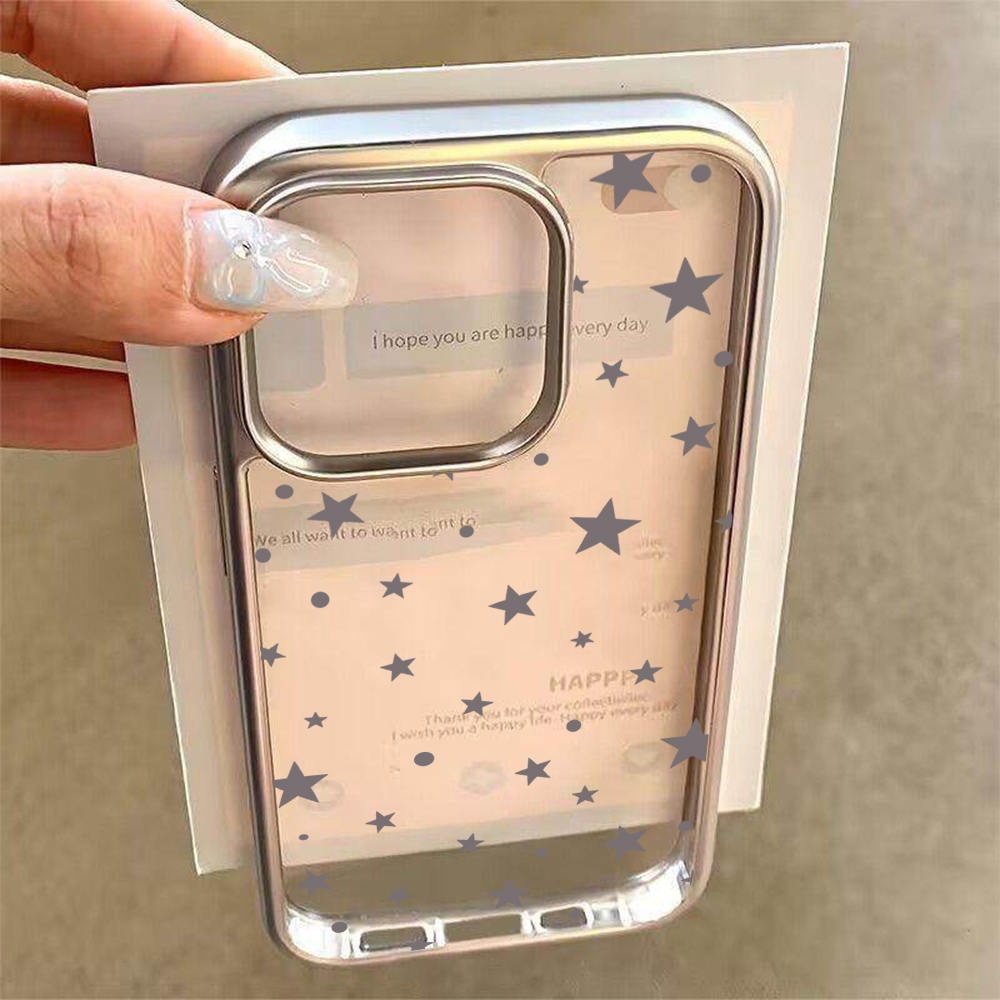 Y2K 스타즈 패션 클리어 케이스 아이폰 15 프로 맥 - Phone Cases Y2K 리뷰 및 가격
