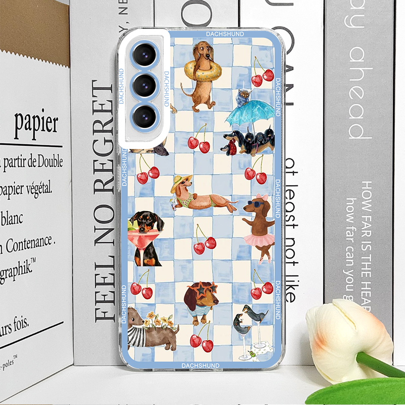 귀여운 닥스훈트 강아지 무늬 프린트 소프트 케이스, 삼 - Phone Cases Galaxy S25 리뷰 및 가격