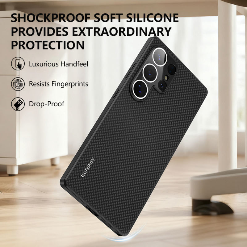 럭셔리 솔리드 컬러 무광 케블라 카본 파이버 방열 폰  - Heat Dissipation Case 리뷰 및 가격