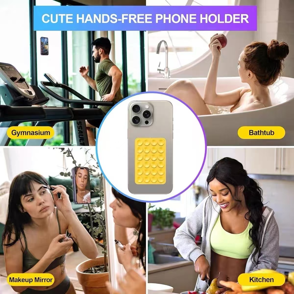 실리콘 흡착식 휴대폰 거치대 사각형 미끄럼 방지 후면  - Phone Cases Apple 리뷰 및 가격