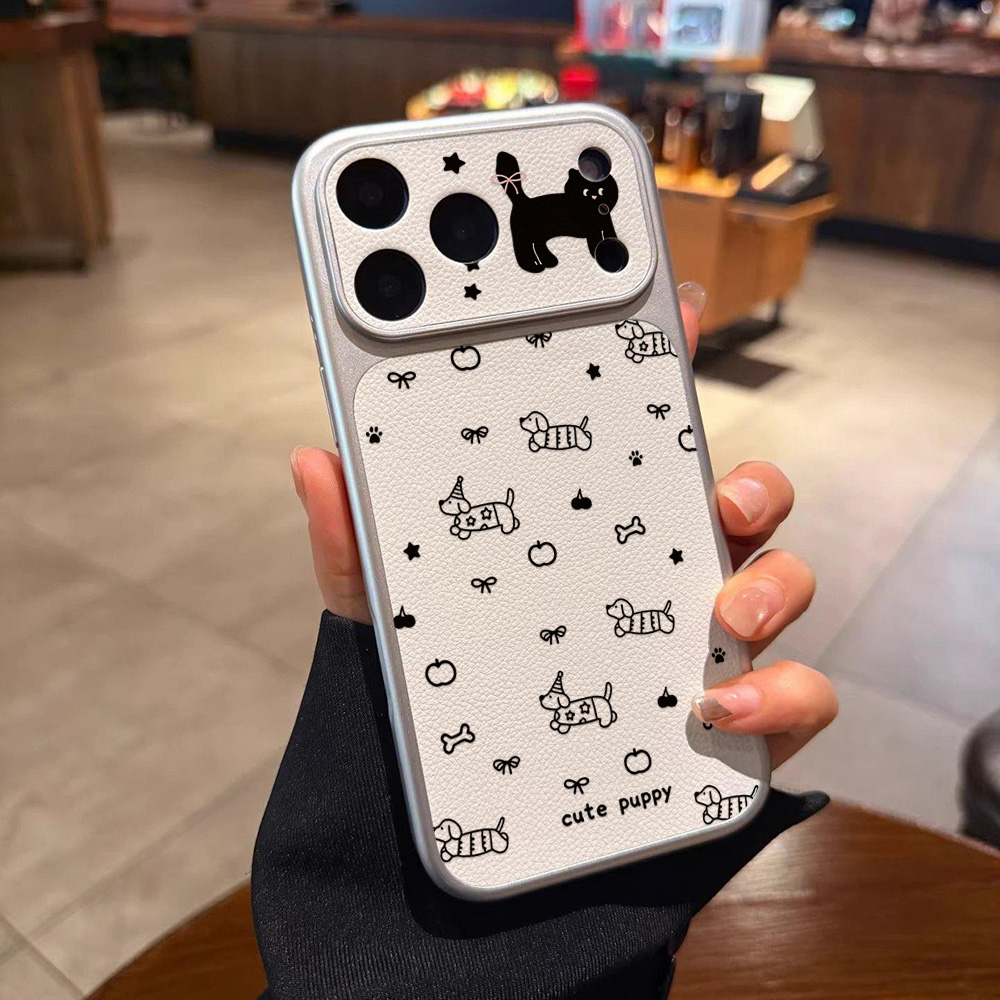 귀여운 강아지 가죽 폰 케이스 아이폰 17 프로 맥스  - Phone Cases With Camera Cover 리뷰 및 가격