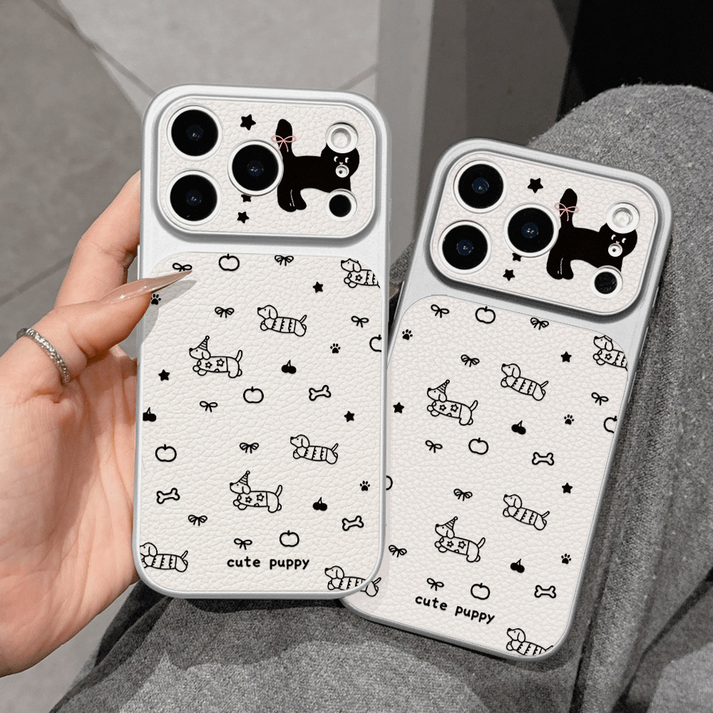 귀여운 강아지 가죽 폰 케이스 아이폰 17 프로 맥스  - Phone Cases With Camera Cover 리뷰 및 가격