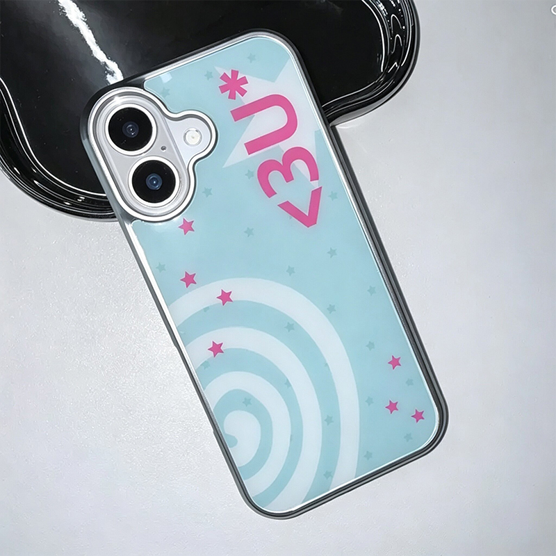 Y2K 크리에이티브 스윗 쿨 민트 블루 스타 볼텍스 폰 - Phone Cases Y2K 리뷰 및 가격