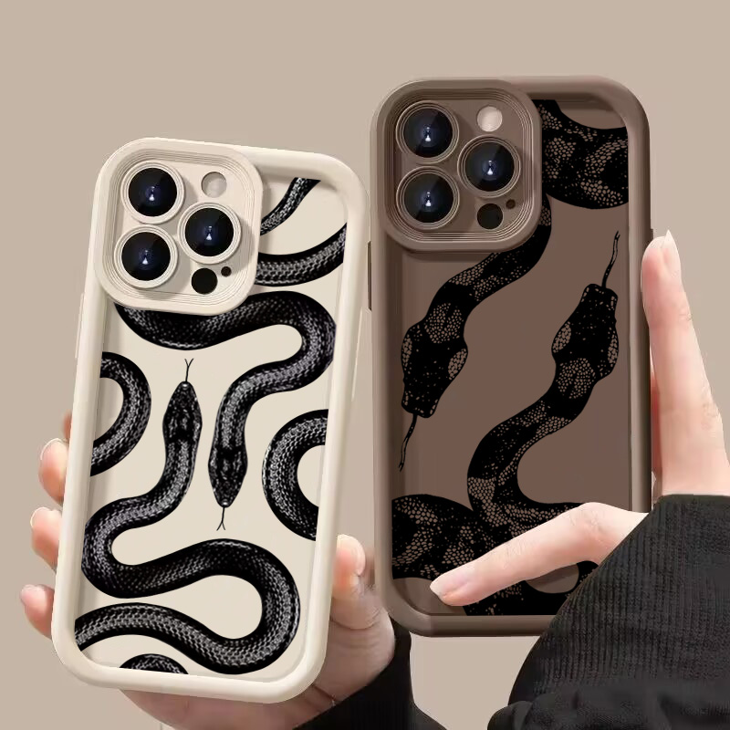 블랙 스네이크 프린트 폰 케이스 아이폰 17 16 15 - Phone Cases Iphone 15 Pro Max 리뷰 및 가격