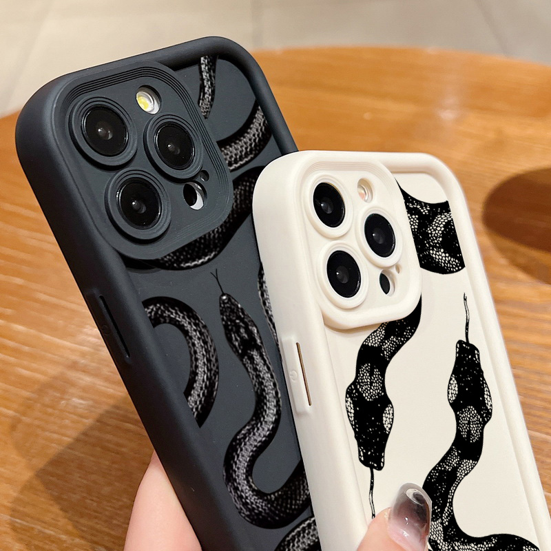 블랙 스네이크 프린트 폰 케이스 아이폰 17 16 15 - Phone Cases Iphone 15 Pro Max 리뷰 및 가격