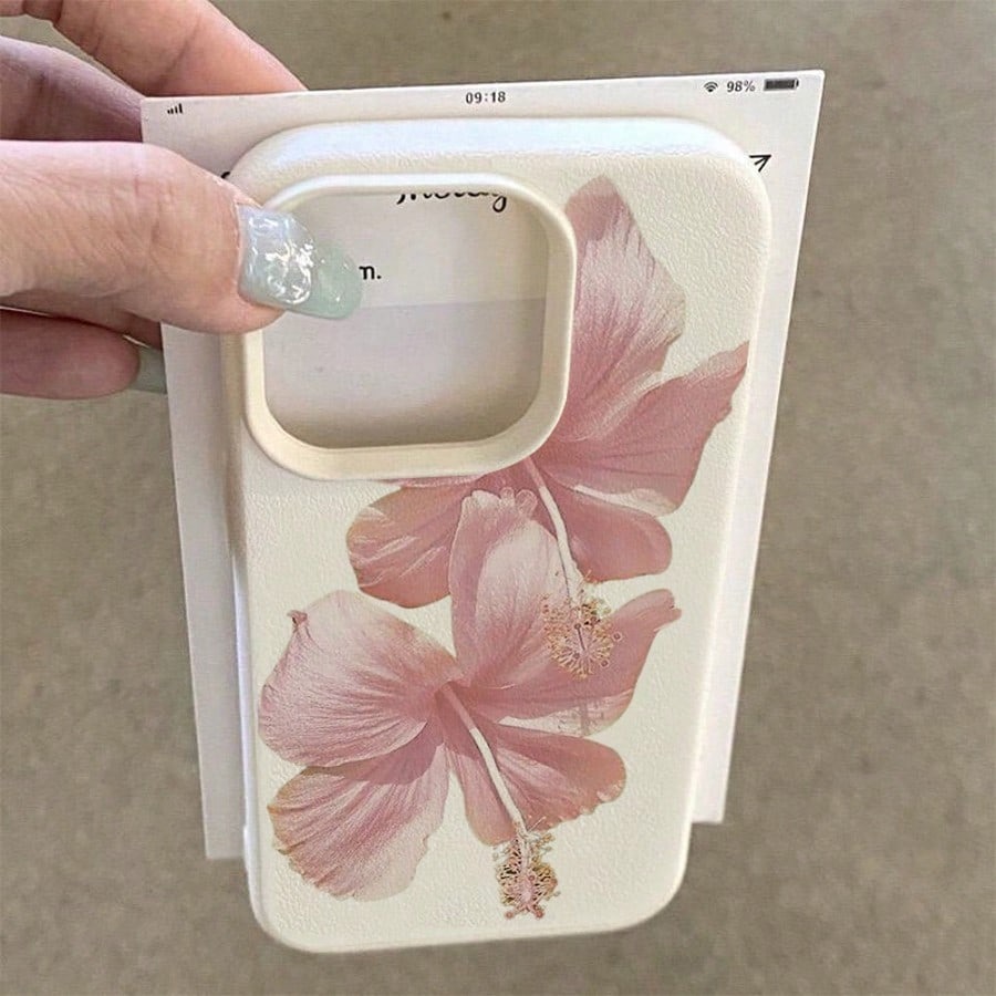 핑크 히비스커스 우아한 고급스러운 디자인 폰 케이스 ( - Phone Cases Drop Proof 리뷰 및 가격