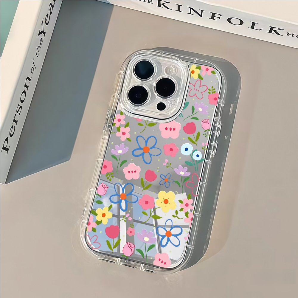 한국 스타일 꽃무늬 실버 미러 폰 케이스 아이폰 17  - Phone Cases Otterbox 리뷰 및 가격