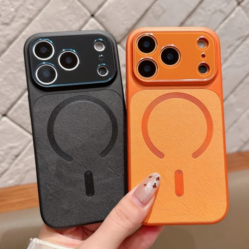 럭셔리 가죽 질감의 클래식 맥세이프 마그네틱 폰 케이스 - Buy Phone Cases 리뷰 및 가격