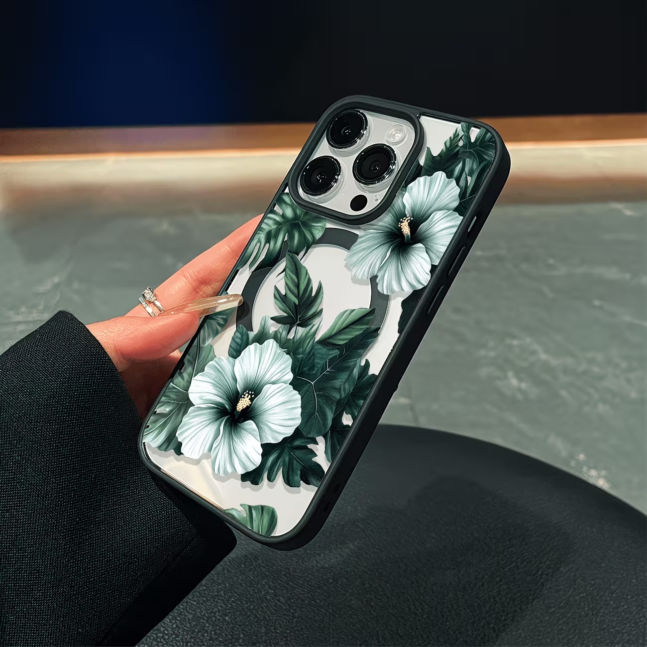그린 플로럴 프린트 폰 케이스 (아이폰 17, 16,  - Phone Cases Otterbox 리뷰 및 가격